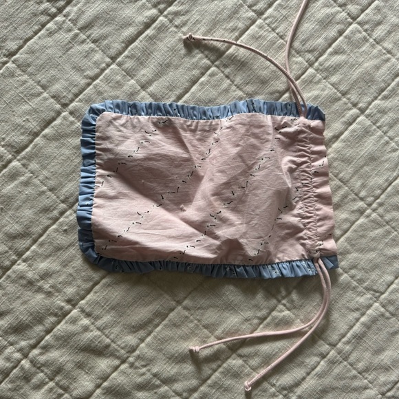 Ganni Drawstring Ruffle Pouch - Picture 2 of 5